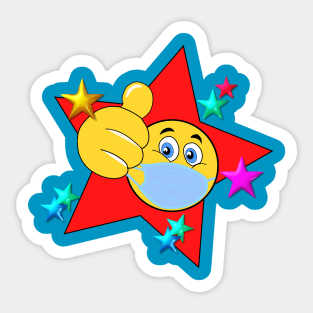 Smiley Star Sticker